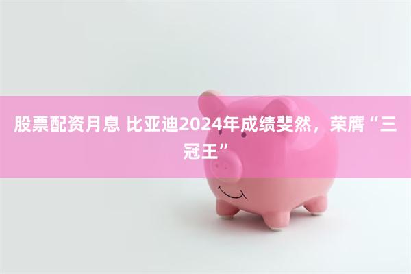 股票配资月息 比亚迪2024年成绩斐然，荣膺“三冠王”